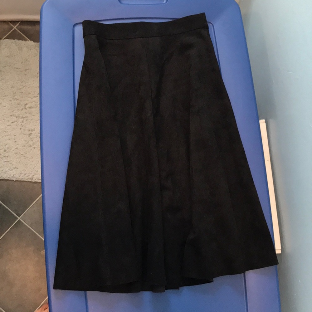 Black Velvet Midi Skirt
